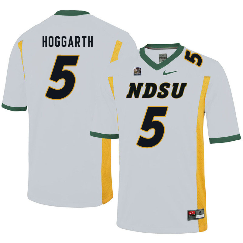Men #5 Ben Hoggarth North Dakota State Bison College Football Jerseys Sale-White